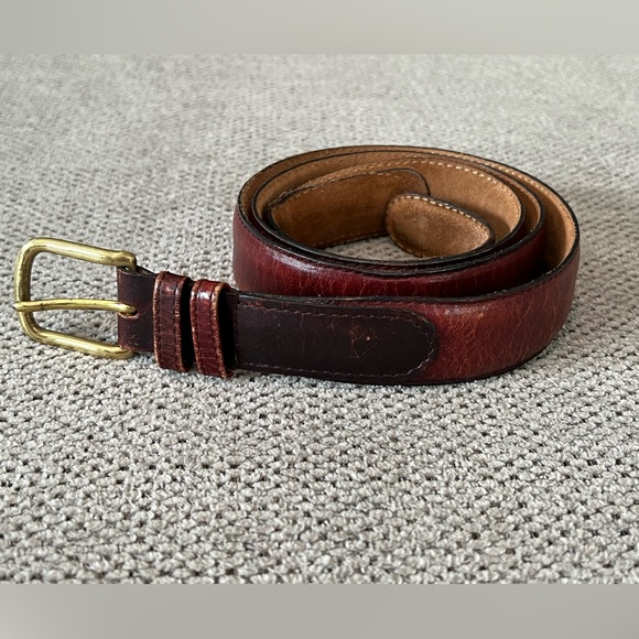 Vintage Redish  Brown Leather Belt‎ 40 - Picture 1 of 8